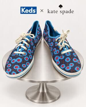 Keds x Kate Spade New York Kick Peacock Blue Floral Sneakers Women’s 10